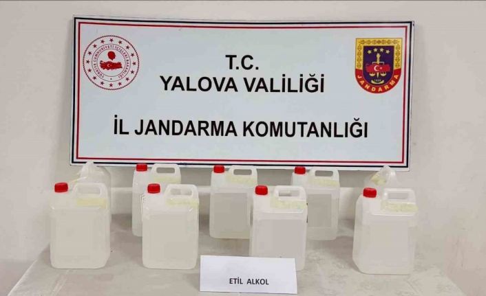 Yalova’da kargoyla yollanan 45 litre etil alkol ele geçirildi