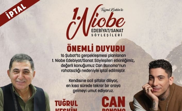 1. Niobe Edebiyat Sanat Söyleşileri’ne hastalık engeli