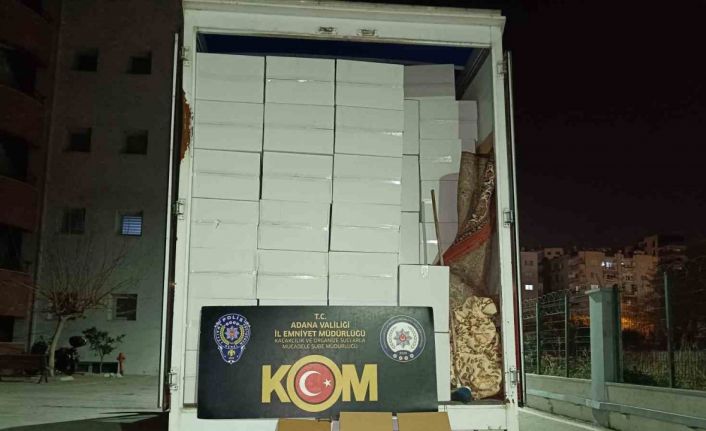 Adana’da 7.5 milyon adet kaçak makaron ele geçirildi