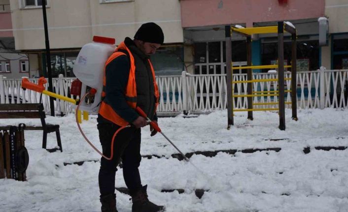 Başkan Türkel: "Ekiplerimiz canla başla karla mücadele çalışmaları yürütüyor"