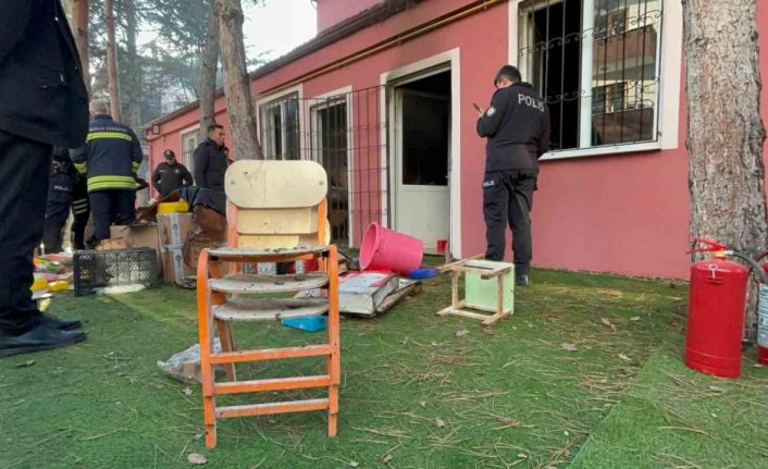 Bolu’da anaokulunda korkutan yangın