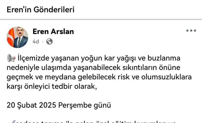 Bursa’nın İnegöl ve İznik ilçelerinde eğitime kar engeli