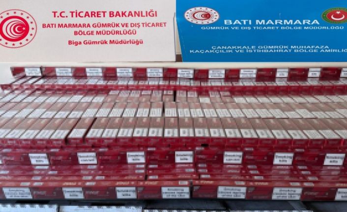 Çanakkale’de Panama bayraklı gemiye kaçak sigara baskını