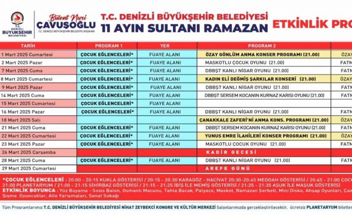 Denizli Büyükşehir, Ramazan geleneklerini yaşatacak