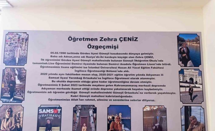 Depremin yıldönümünde Gördesli şehit öğretmene vefa