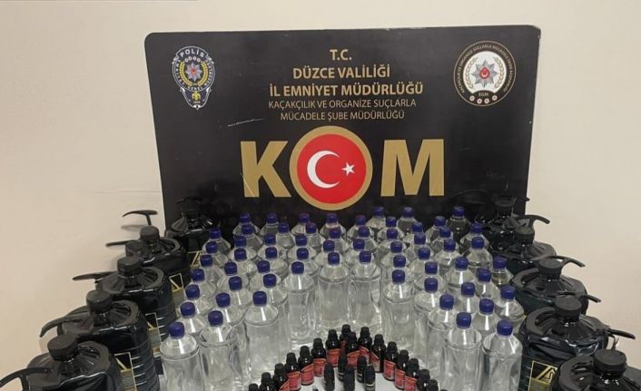 Düzce’de 117 litre etil alkol ele geçirildi
