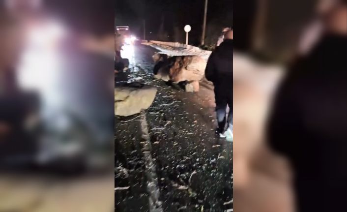 Gürcistan Sarpi bölgesinde heyelan yolu kapattı