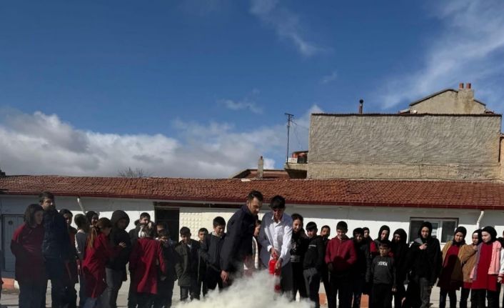 İtfaiyeden yangın tatbikat