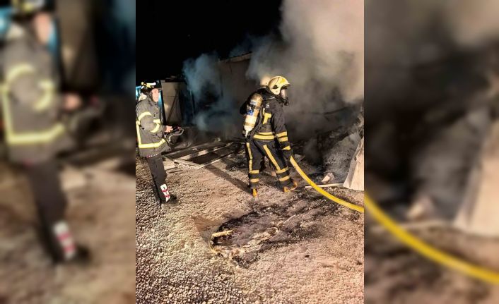 Kahramanmaraş’ta konteyner yangını
