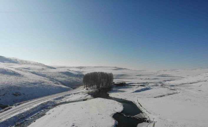 Kars Çayı’nda mest edici kış manzarası
