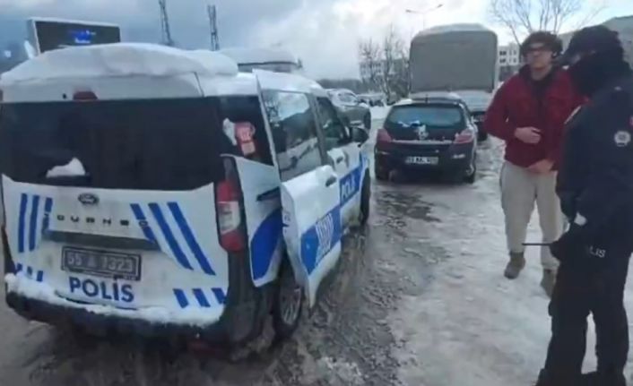 Samsun polisi, MSÜ sınavı öğrencilerini yalnız bırakmadı