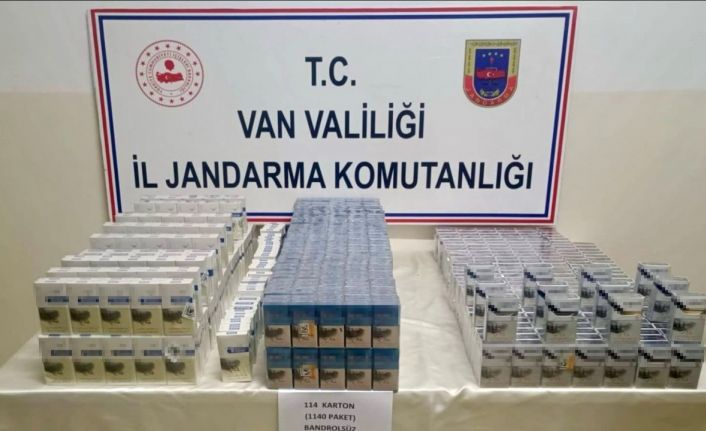 Van’da bin 340 paket kaçak sigara ele geçirildi