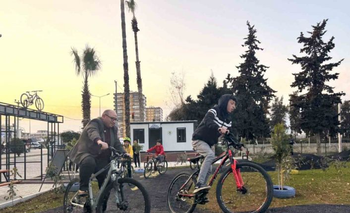 Bisikletlilere özel adrenalin ve eğlence parkuru kuruldu