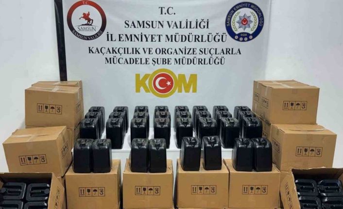 Samsun’da 1 ton etil alkol ele geçirildi