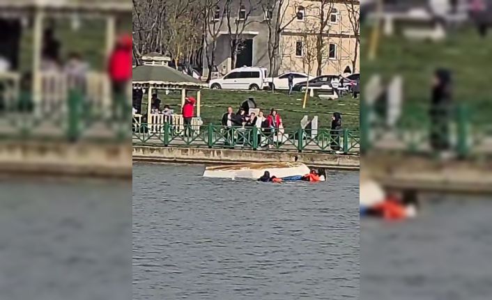 Tekirdağ’da deniz bisikletiyle tur atan 4 kişi göle düştü