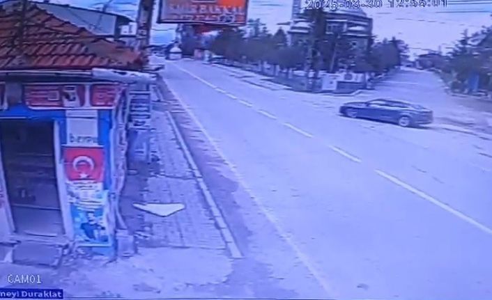 20 yaşındaki motosiklet sürücüsünün öldüğü kaza güvenlik kamerasında
