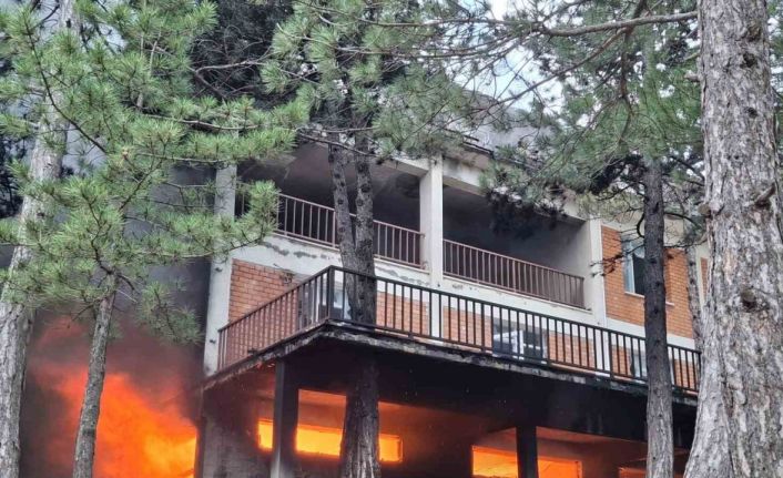 Amasya’da 3 katlı binada çıkan yangın ormana sıçramadan söndürüldü