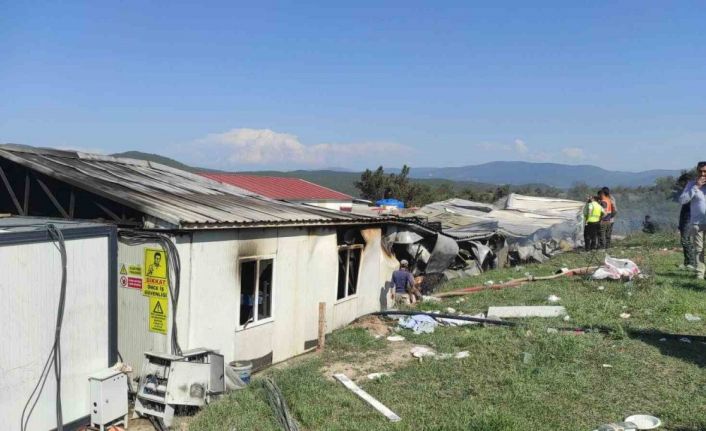 Bilecik’te işçilerin kaldığı konteynerde yangın