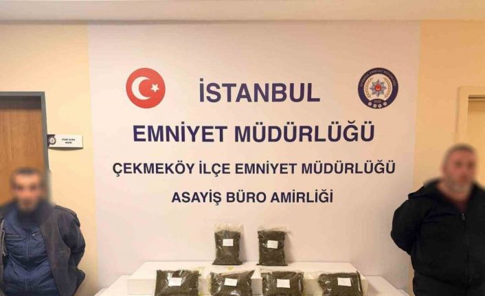 Çekmeköy’de bir araçtan 10 kilo bonzai çıktı