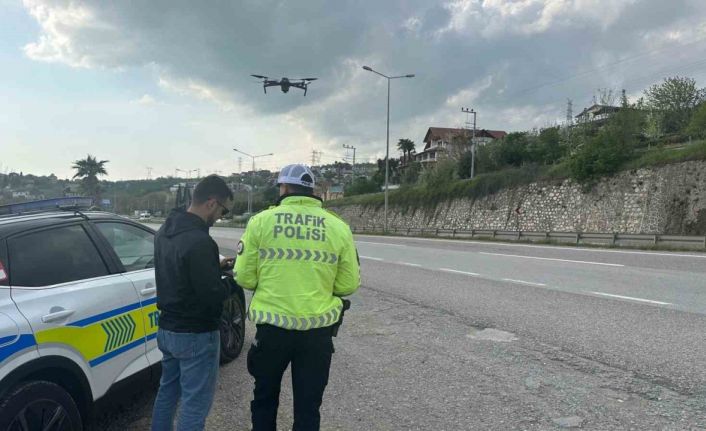 D-100’de dronlu denetim: Kurallara uymayanlara ceza yağdı