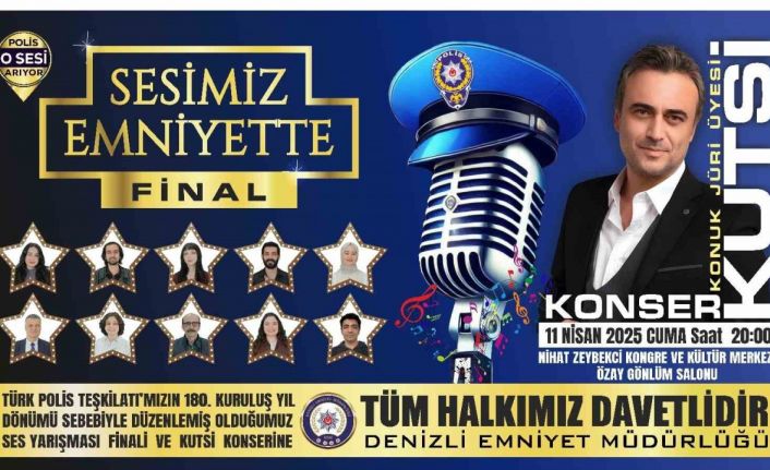 Denizli Emniyet Müdürlüğünün ses yarışmasında final heyecanı