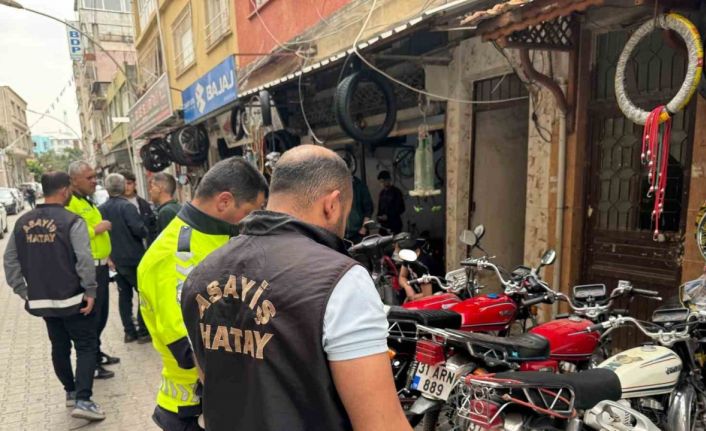 Dörtyol’da motosiklet tamircileri denetlendi