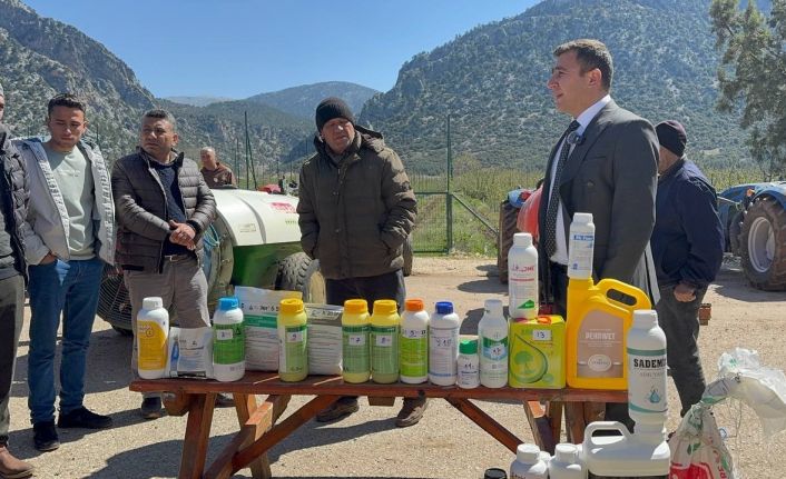 Eğirdir’de çiftçilere bilinçli ilaçlama eğitimi verildi