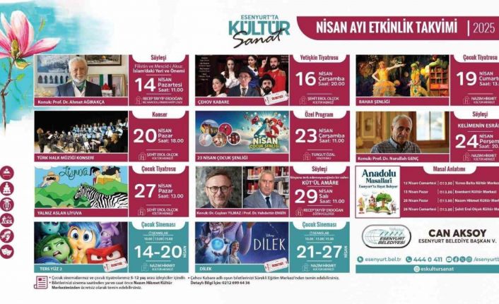 Esenyurt’ta nisan ayı kültür sanat etkinlikleri belli oldu