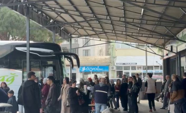 Gönen otogarında bayram sonrası dönüş yoğunluğu