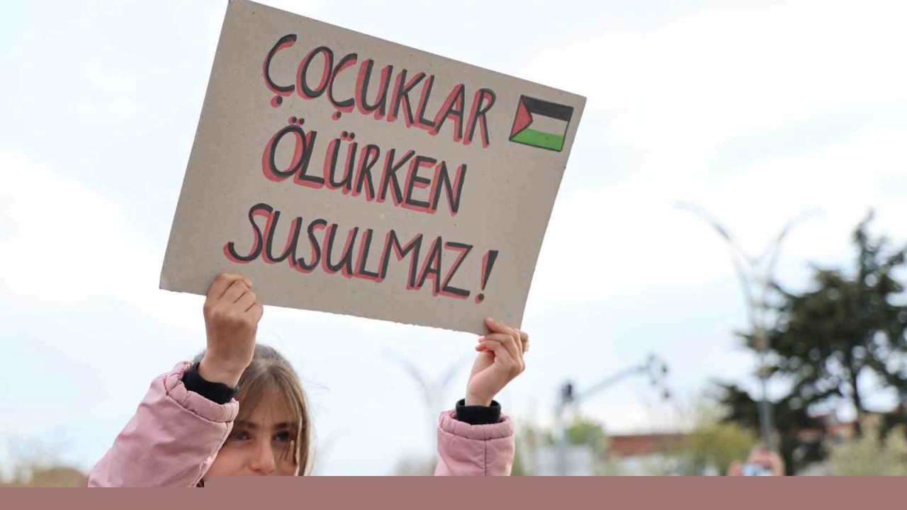 Kırşehir’de İsrail’in Filistin saldırıları protesto edildi