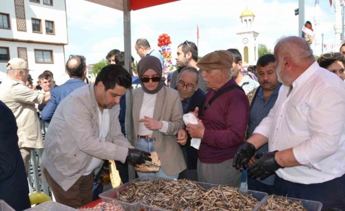 Manisa’daki festivalde 2 ton hamsi dağıtıldı