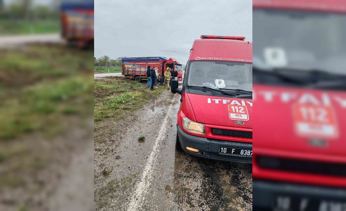 Manyas’ta trafik kazası: 2 yaralı