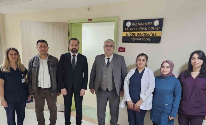 Niğde Barosu’ndan hastaneye anlamlı bağış