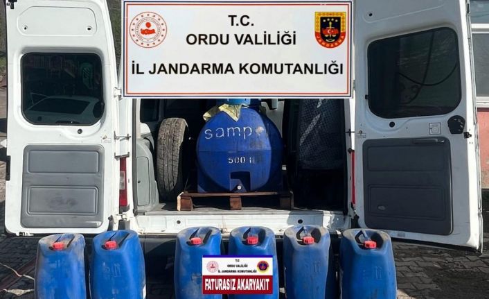 Ordu’da faturasız akaryakıt satan şüpheli yakalandı
