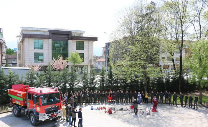 Orman yangını tatbikatı gerçeğini aratmadı
