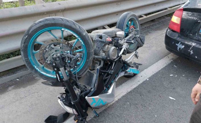 Samsun’da motosiklet otomobile çarptı: 1 yaralı