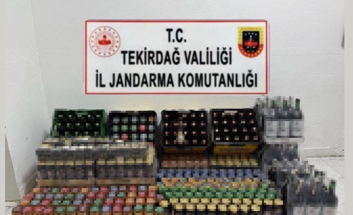 Tekirdağ’da 286 litre kaçak içki ele geçirildi