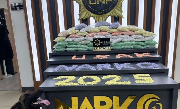 Uşak’ta çok sayıda uyuşturucu hap ele geçirildi