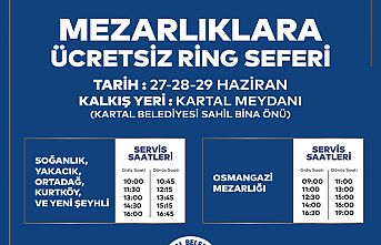 KARTAL BELEDİYESİ’NDEN MEZARLIKLARA ÜCRETSİZ ULAŞIM HİZMETİ