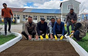 Arpaçayda yol yapım çalışmaları başladı