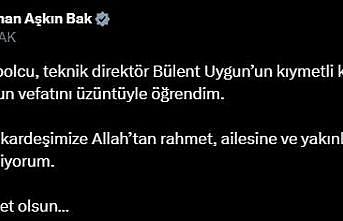 Bakan Baktan, Bülent Uygunun kızı için taziye mesajı