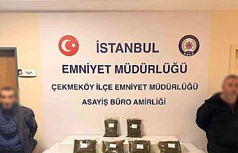 Çekmeköyde bir araçtan 10 kilo bonzai çıktı