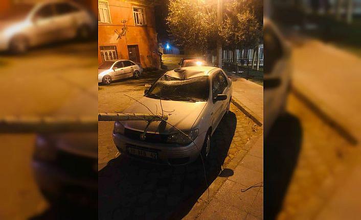 Denizlide fırtına maddi hasara neden oldu