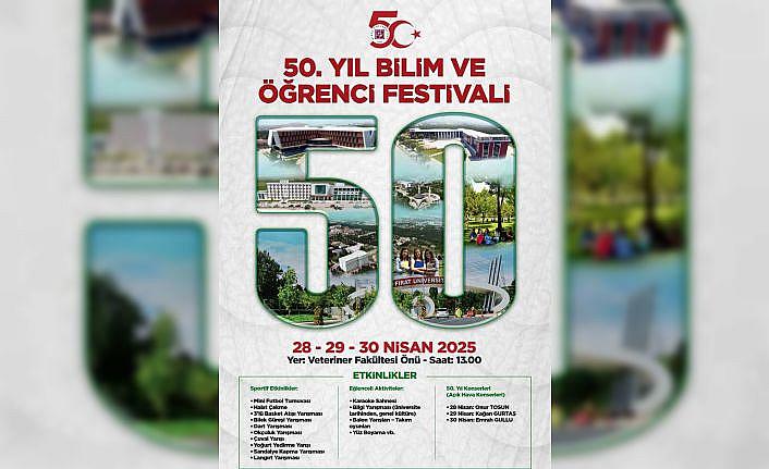 FÜde 50. yıl bilim ve öğrenci festivali başlıyor