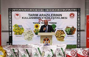 Havzada 350 çiftçiye yüzde 70 hibeli ayçiçeği tohumu desteği