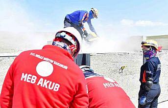 Kırşehirde MEB AKUB ekibinden gerçeğini aratmayan tatbikat