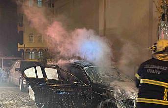 Lüleburgazda otomobil yangını