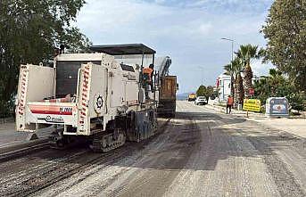 Muğla Büyükşehirden Bodrum Turgutreis yolunda yenileme çalışması