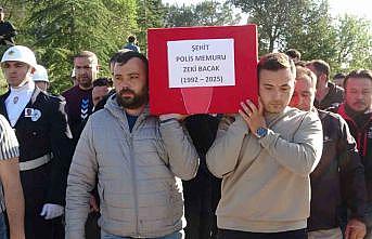 Şehit Polis Memuru Zeki Bacak, Uşakta son yolculuğuna uğurlandı