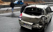 Bariyerlere çarparak durabildi